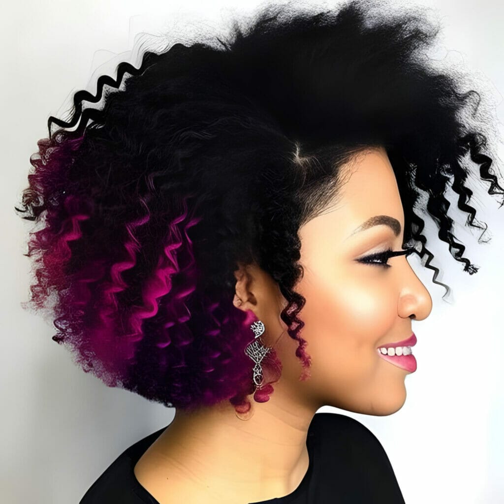 Taper Fade Mid Curly Hair for Women