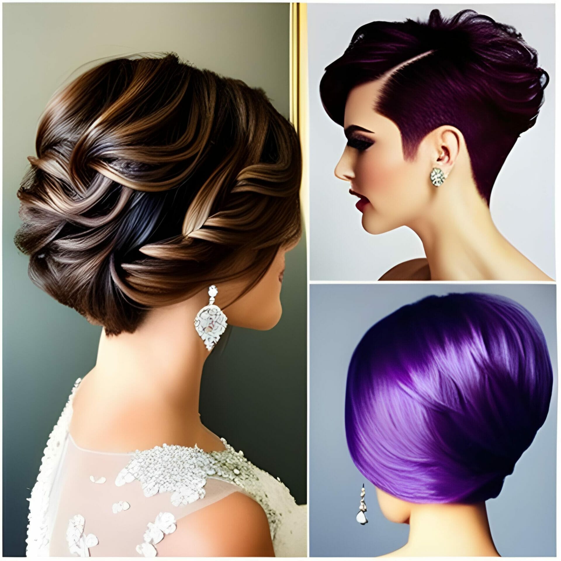 Short Hair Wedding Hairstyle Color Options
